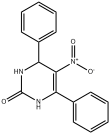 5-Nitro-4,6-diphenyl-3,4-dihydro-2(1H)-pyrimidinone Struktur