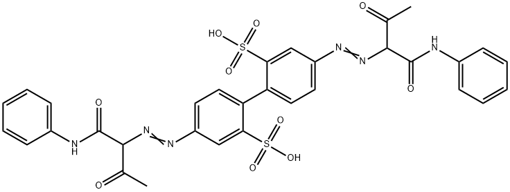 4,4'-bis[[2-oxo-1-[(phenylamino)carbonyl]propyl]azo][1,1'-biphenyl]-2,2'-disulphonic acid Struktur