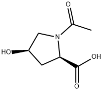 D-Proline, 1-acetyl-4-hydroxy-, (4R)- (9CI) Struktur