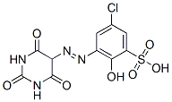 5-Chloro-3-[(hexahydro-2,4,6-trioxopyrimidin-5-yl)azo]-2-hydroxybenzenesulfonic acid Struktur