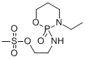 Ethanol, 2-((3-ethyltetrahydro-2H-1,3,2-oxazaphosphorin-2-yl)amino)-,  methanesulfonate (ester), p-oxide Struktur