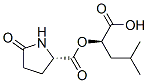 (R)-1-carboxy-3-methylbutyl 5-oxo-L-prolinate Struktur