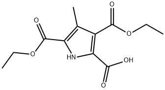 1H-Pyrrole-2,3,5-tricarboxylicacid,4-methyl-,3,5-diethylester(9CI) Struktur