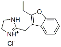 2-[(2-ethyl-3-benzofuranyl)methyl]-4,5-dihydro-1H-imidazolium chloride Struktur