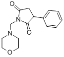 N-(Morpholinomethyl)-2-phenylsuccinimide Struktur