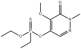 5-(ethoxy-ethyl-phosphinothioyl)oxy-4-methoxy-2-methyl-pyridazin-3-one Struktur