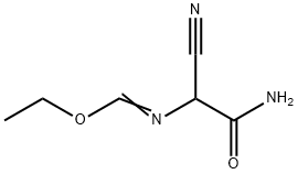 Methanimidic  acid,  N-(2-amino-1-cyano-2-oxoethyl)-,  ethyl  ester Struktur