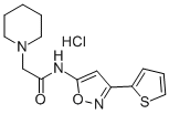 1-Piperidineacetamide, N-(3-(2-thienyl)-5-isoxazolyl)-, monohydrochlor ide Struktur