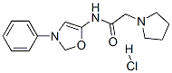 N-(3-phenyloxazol-5-yl)-2-pyrrolidin-1-yl-acetamide hydrochloride Struktur