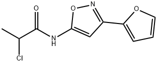 2-Chloro-N-(3-(2-furanyl)-5-isoxazolyl)propanamide Struktur