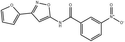 Benzamide, N-(3-(2-furanyl)-5-isoxazolyl)-3-nitro- Struktur