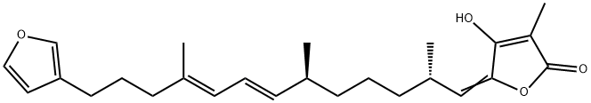 5-[(2S,6S,7E,9E)-13-(3-Furyl)-2,6,10-trimethyl-7,9-tridecadienylidene]-4-hydroxy-3-methylfuran-2(5H)-one Struktur