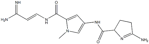 4-[(5-Amino-3,4-dihydro-2H-pyrrol-2-yl)carbonylamino]-N-(3-amino-3-imino-1-propenyl)-1-methyl-1H-pyrrole-2-carboxamide Struktur