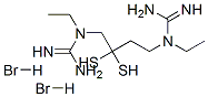 1-[2-[2-(carbamimidoyl-ethyl-amino)ethyldisulfanyl]ethyl]-1-ethyl-guan idine dihydrobromide Struktur