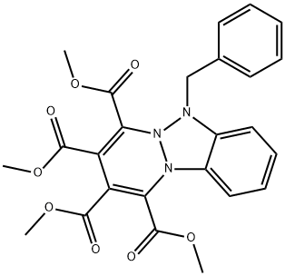 5-Benzyl-5H-pyridazino[1,2-a]benzotriazole-7,8,9,10-tetracarboxylic acid tetramethyl ester Struktur