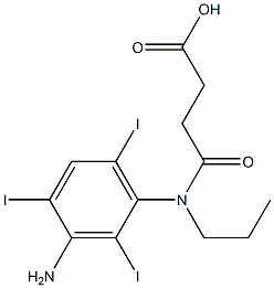 3-[[N-(3-Amino-2,4,6-triiodophenyl)-N-propylamino]carbonyl]propionic acid Struktur