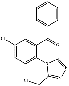 [5-chloro-2-[3-(chloromethyl)-4H-1,2,4-triazol-4-yl]phenyl] phenyl ketone Struktur