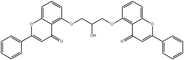 1,3-bis(2-phenyl-4-chromenon-5-yl)propan-2-ol Struktur