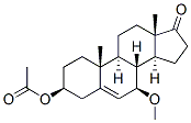 Androst-5-en-17-one, 3-(acetyloxy)-7-methoxy-, (3beta,7beta)- (9CI) Struktur