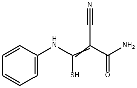 3-ANILINO-2-CYANO-3-MERCAPTOACRYLAMIDE Struktur