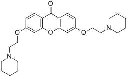 3,6-Bis(2-(piperidino)ethoxy)-9H-xanthen-9-one Struktur