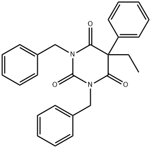 1,3-Bis(phenylmethyl)-5-ethyl-5-phenyl-2,4,6(1H,3H,5H)-pyrimidinetrion e Struktur