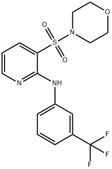 4-((2-((3-(Trifluoromethyl)phenyl)amino)-3-pyridinyl)sulfonyl]morpholine Struktur