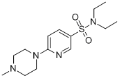 3-Pyridinesulfonamide, N,N-diethyl-6-(4-methyl-1-piperazinyl)- Struktur