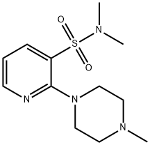 3-Pyridinesulfonamide, N,N-dimethyl-2-(4-methyl-1-piperazinyl)- Struktur