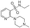 3-Pyridinesulfonamide, N-ethyl-2-(4-methyl-1-piperazinyl)- Struktur