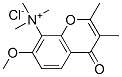 (7-methoxy-2,3-dimethyl-4-oxo-chromen-8-yl)methyl-dimethyl-azanium chloride Struktur