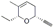 2H-Pyran, 2-ethyl-6-ethynyl-5,6-dihydro-3-methyl-, (2R,6R)- (9CI) Struktur