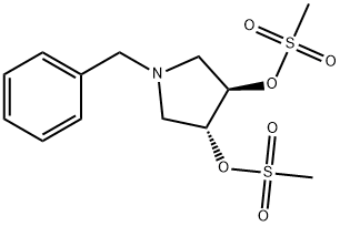 (R,R)-N-BENZYL-3,4-TRANS-DIMESOLATE PYRROLIDINE Struktur