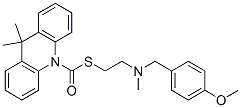 (9,9-dimethylacridin-10-yl)-[2-[(4-methoxyphenyl)methyl-methyl-amino]e thylsulfanyl]methanone Struktur