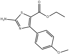 ETHYL 2-AMINO-4-(4-METHOXYPHENYL)THIAZOLE-5-CARBOXYLATE Struktur