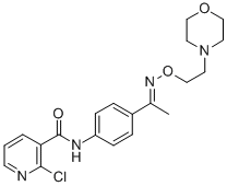 4'-(2-Chloronicotinoylamino)acetophenone O-(2-morpholinoethyl)oxime Struktur