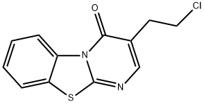 3-(2-chloroethyl)-4H-pyrimido[2,1-b][1,3]benzothiazol-4-one Struktur