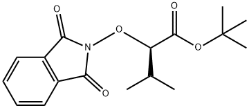 Butanoic acid, 2-[(1,3-dihydro-1,3-dioxo-2H-isoindol-2-yl)oxy]-3-methyl-, 1,1-dimethylethyl ester, (2R)- Struktur