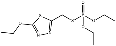 2-(diethoxyphosphorylsulfanylmethyl)-5-ethoxy-1,3,4-thiadiazole Struktur