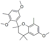 2-(2,5-Dimethoxy-3-methylphenyl)-3,4-dihydro-6-methoxy-2,4,4,8-tetramethyl-2H-1-benzopyran Struktur