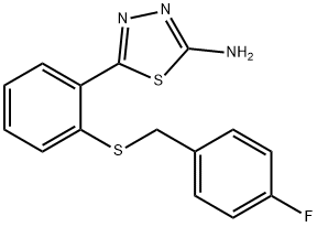 1,3,4-THIADIAZOL-2-AMINE, 5-[2-[[(4-FLUOROPHENYL)METHYL]THIO]PHENYL]- Struktur