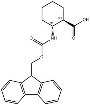 反-2-(FMOC-氨基)-環(huán)己烷羧酸, 381241-08-3, 結(jié)構(gòu)式