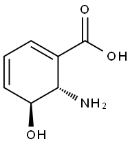 (5S,6S)-6-AMINO-5-HYDROXYCYCLOHEXA-1,3-DIENECARBOXYLIC ACID Struktur