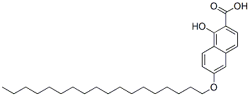 1-hydroxy-6-(octadecyloxy)-2-naphthoic acid Struktur