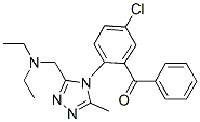 5-chloro-2-(3-((diethylamino)methyl)-5-methyl-4H-1,2,4-triazol-4-yl)benzophenone Struktur