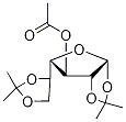 3-Acetyl-1,2:5,6-di-O-isopropylidene-α-D-galactofuranose Struktur