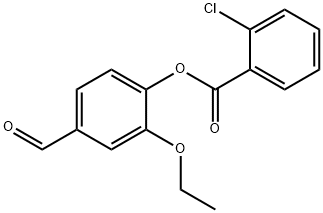 2-ETHOXY-4-FORMYLPHENYL 2-CHLOROBENZOATE Struktur