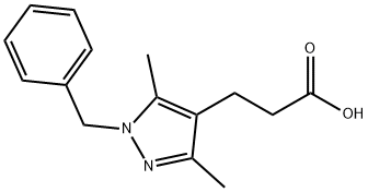 3-(1-BENZYL-3,5-DIMETHYL-1 H-PYRAZOL-4-YL)-PROPIONIC ACID Struktur