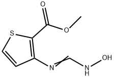 2-Thiophenecarboxylicacid,3-[[(hydroxyamino)methylene]amino]-,methylester(9CI) Struktur