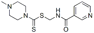 N-[(4-methylpiperazine-1-carbothioyl)sulfanylmethyl]pyridine-3-carboxa mide Struktur